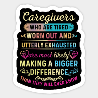 Awesome Caregiver Sticker